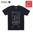 【送料無料】STANCE x STAR WARS DJ DARTH コラボ Tシャツ ブラック 半袖 黒 SS TEE Black スタンス アクティブアパレル x スター・ウォーズ x DJハビエル