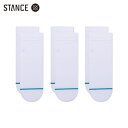 STANCE THE LOWRIDER 3 PACK レディース ソックス3足セット ホワイト 靴下 無地 白 SOCKS White スタンス サイズS 22...