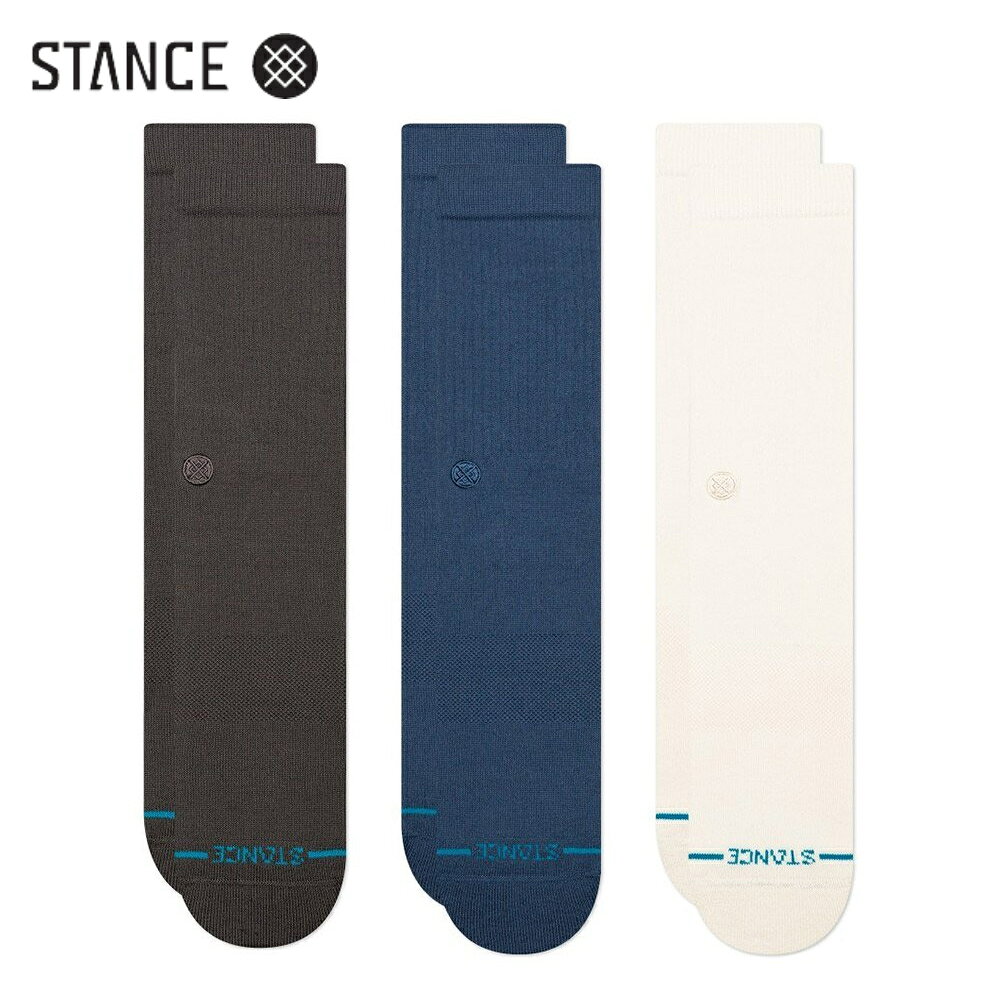 Rakuten - STANCE ICON 3 PACK ソックス3足セット マルチ チャコール 靴下 SOCKS Multi Charcoal スタンス Lサイズ (25.5-29.0cm)