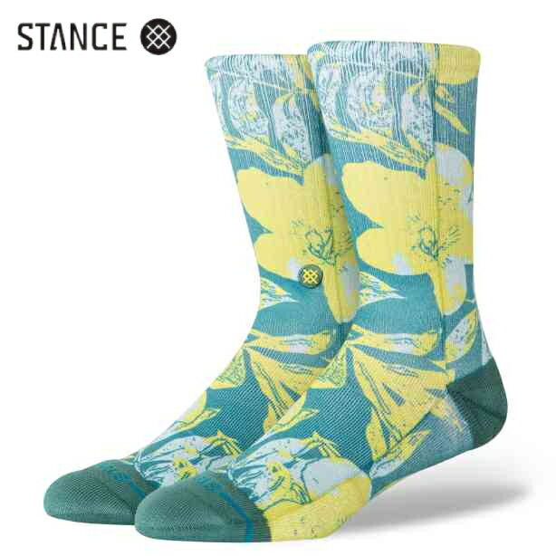 Rakuten - STANCE LIHUE CREW ソックス グリーン 靴下 総柄 SOCKS Green スタンス サイズL 25.5-29.0cm