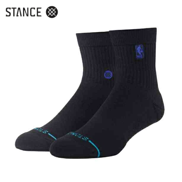 Rakuten - STANCE x NBA LOGOMAN ST QTR ロゴ ソックス ブラック/ブルー 靴下 黒/青 SOCKS Black/Blue スタンス x エヌビーエー サイズL 25.5-29.0cm