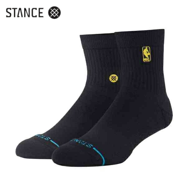 Rakuten - STANCE x NBA LOGOMAN ST QTR ロゴ ソックス ブラック/イエロー 靴下 黒/黄 SOCKS Black/Yellow スタンス x エヌビーエー サイズL 25.5-29.0cm