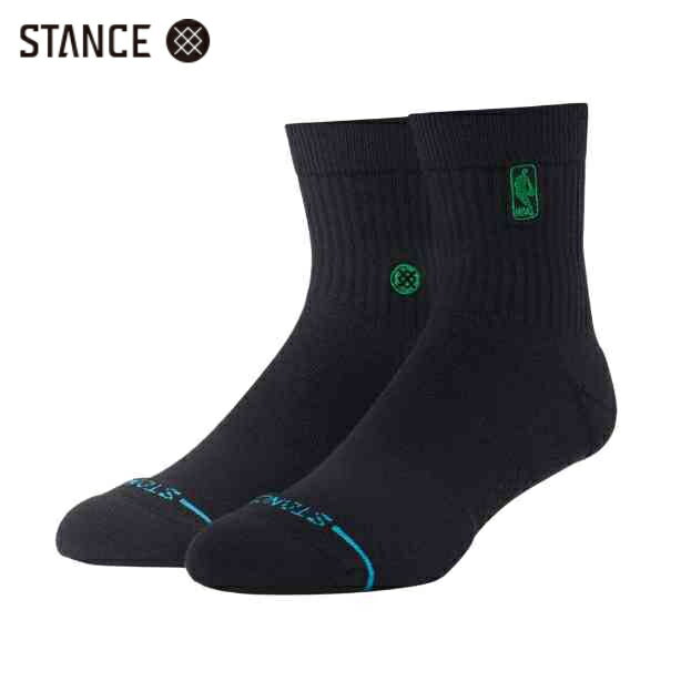 Rakuten - STANCE x NBA LOGOMAN ST QTR ロゴ ソックス ブラック/グリーン 靴下 黒/黄 SOCKS Black/Green スタンス x エヌビーエー サイズL 25.5-29.0cm