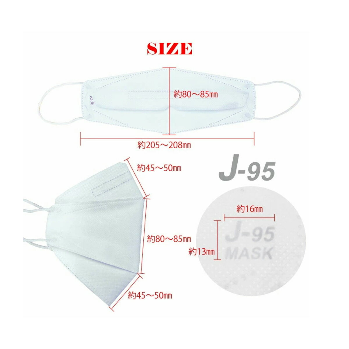 【使用感抜群】J-95マスク日本製医療用J95【JIS規格】白60枚(30枚入times;2箱セット)個別包装医療用クラス3クラスIII適合【正規品】JN95の新型不織布マスクカジュアルビジネス4層3D立体国産サージカルマスクmaskおしゃれ口紅がつきにくいお得