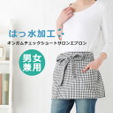 カフェエプロン メンズ レディース 撥水加工 腰巻 花屋 美容師 ギンガム ショート丈 サロンエプロン 日本製 WPSS-WB 短い 黒 前掛け 母の日 ポリエステル 業務用 制服 父の日 ギャルソン ソムリエエプロン シワ なりにくい フリーサイズ 胸当て無し 腰下 大量注文