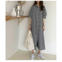ロングシャツワンピースワンピースマキシ丈マキシワンピースシャツワンピースシャツ前開き羽織り着痩せカジュアル韓国服【ame-wpos406】【予約販売:4月27日入荷予定順次発送】【送料無料】メ込