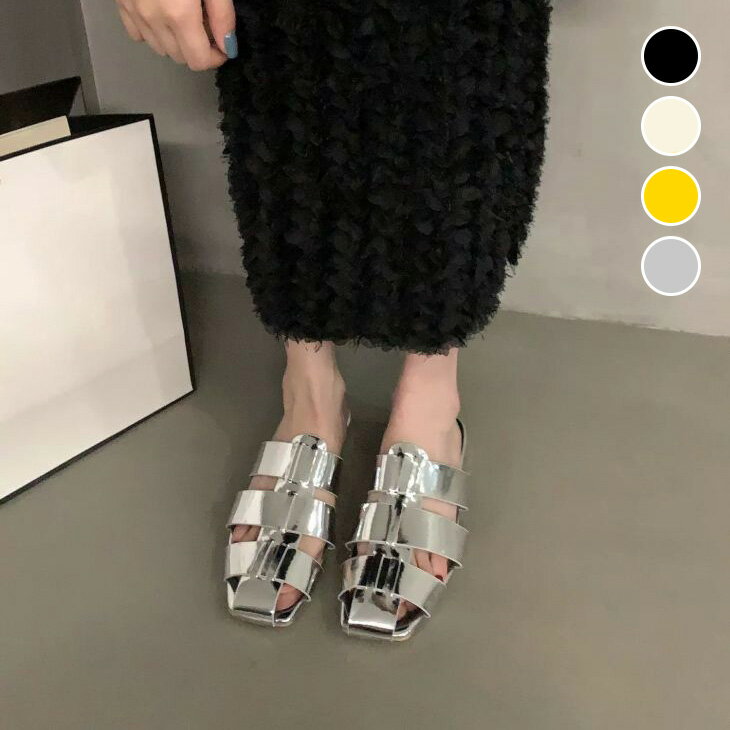 【半額クーポン対象】厚底 グラディエーター サンダル ローヒール フラット グルカサンダル カジュアル 歩きやすい 疲れにくい レジャー ガーリー シンプル お洒落 レディース 大人 韓国ファッション 【ashss24-442】【予約販売：15-20日】【送料無料】宅込のサムネイル