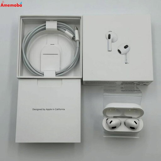 【中古】AirPods 第3世代 ホワイト MME73J/A 美品 【中古】AirPods 第3世代 ホワイト MME73J/A 美品