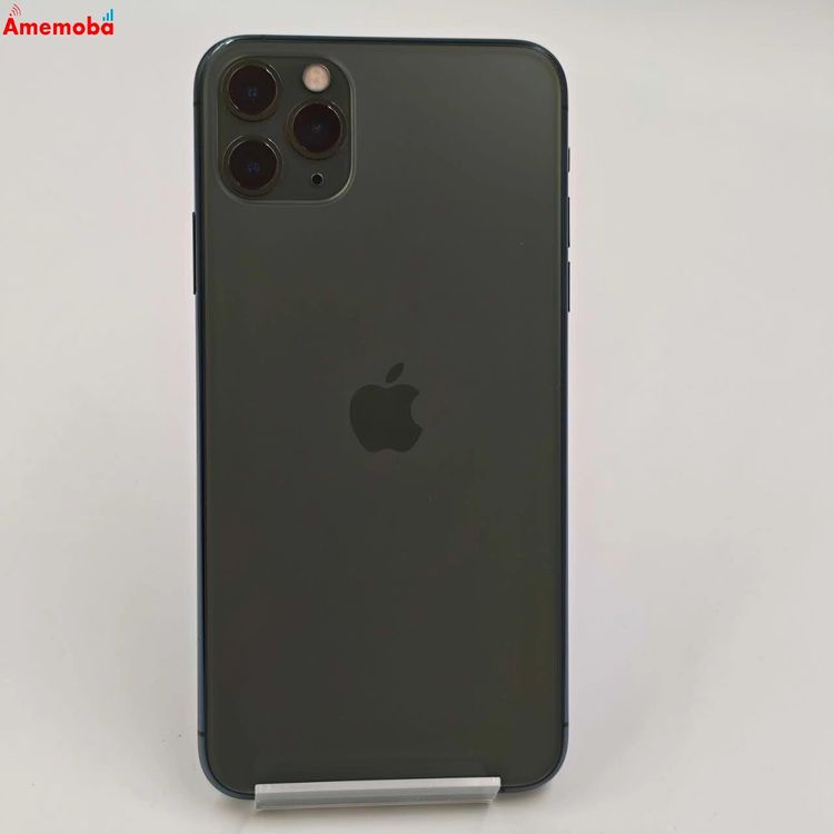 【中古】iPhone11 Pro Max 64GB ミッドナイトグリーン MWHH2J/A AU版SIMフリ