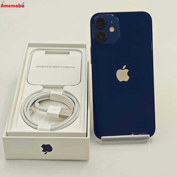 【中古】iPhone12 mini 64GB ブルー MGAP3J/A AU版SIMフリー 美品