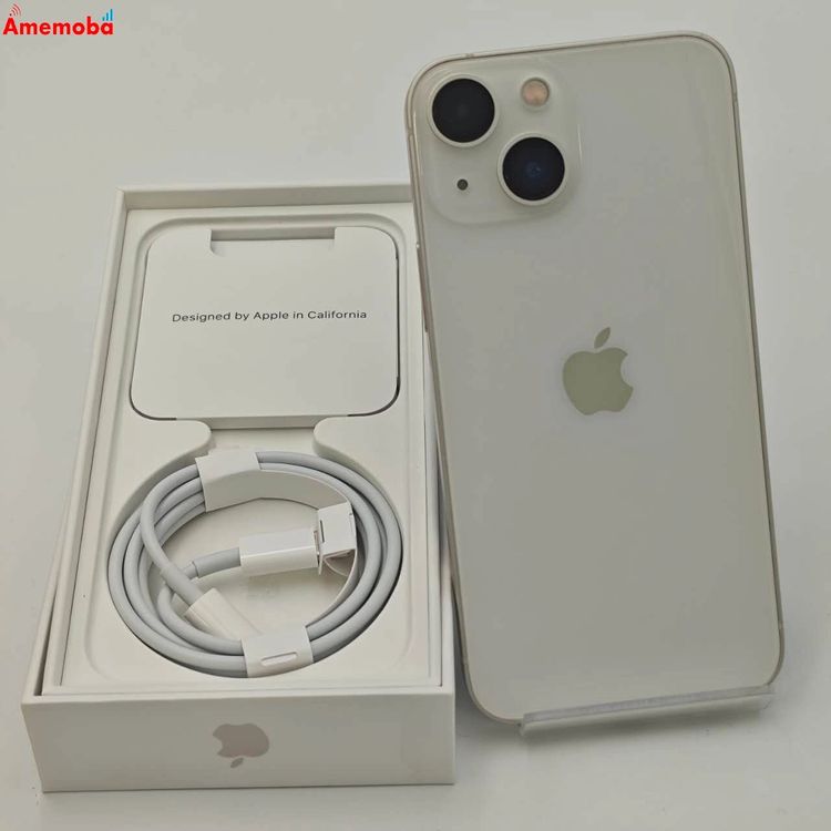 【中古】iPhone13 mini 128GB スターライト MLJE3J/A docomo版SIMフリー