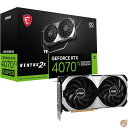 MSI Gaming RTX 4070 Ti Super 16G Ventus 2X OC グラフィックスカード (NVIDIA Super、256ビット、エク...
