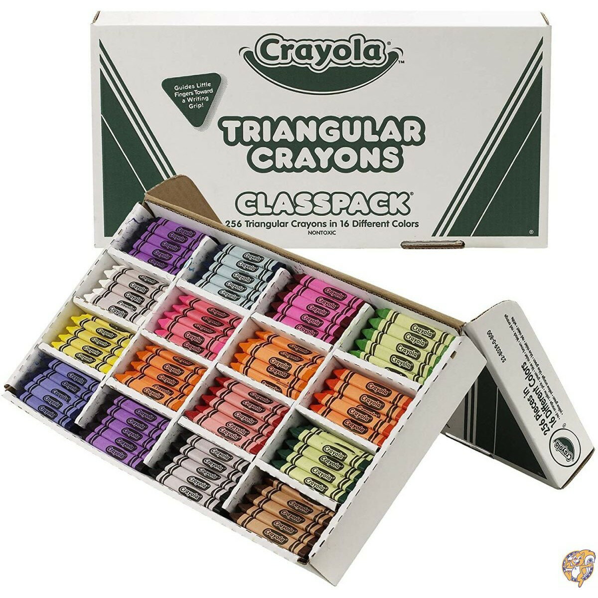 【クーポン配信中】Classpack Triangular Crayons, 16 Colors, 256/BX (並行輸入品) 送料無料