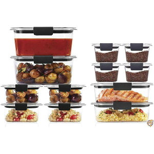 【500円クーポン配布中!】Rubbermaid (ラバーメイド) ブリリアンスストレージ 食品保存容器 プラスチック蓋 12個セット ビスフェノールA不使用