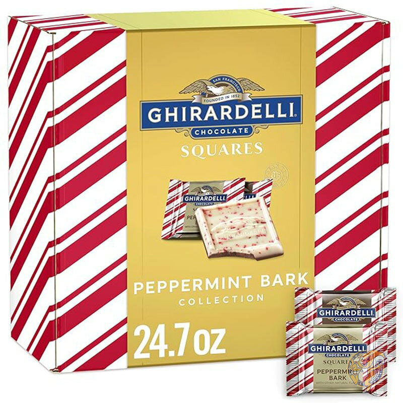 Ghirardelli ギラデリ ペパーミントバーク＆ダークチョコレート ペパーミント チョコレートスクエア ホ..