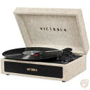 【全品1000円割引★オープン記念】Victrola パーカー Bluetooth スーツケース レコードプレーヤー 3速ターンテーブル ベージュ 送料無料