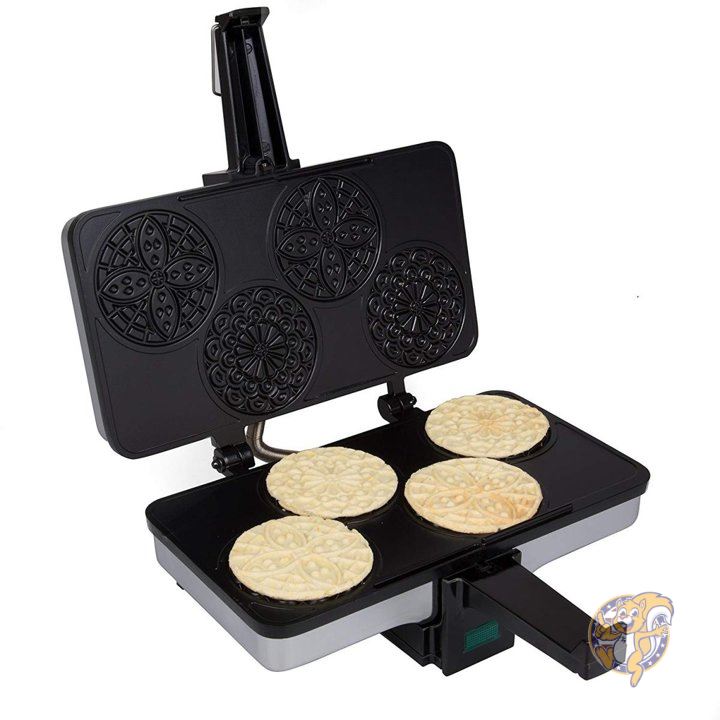 【500円クーポン配信中】CucinaPro 220-03 ピッコロ Pizzelle ピッツェルメーカー ワッフルメーカー クッキーベイカー お菓子メーカー 並行輸入 送料無料