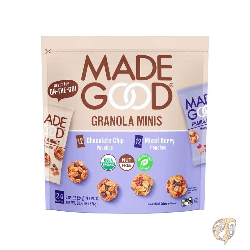 MadeGood メイドグッド オーガニック グラノーラ ミニ、 バラエティパック 24g 24 個入り まとめ買い ..