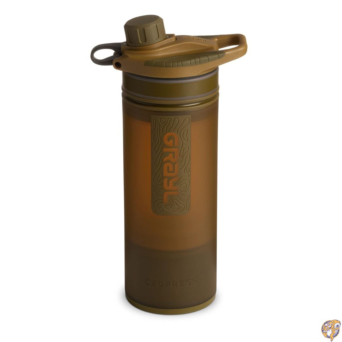 GRAYL GeoPress 24オンス 浄水器ボトル - ハイキング キャンプ サバイバル 旅行用フィルター (コヨーテブラウン)