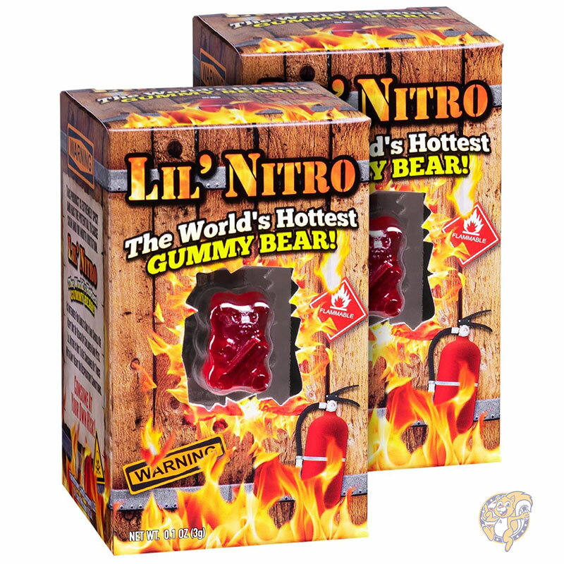 【ポイント3倍20時28時間】リル・ナイトロ Lil' Nitro 激辛グミ お菓子 2個セット 世界一辛いグミベア 1パック 辛いグミ ハロウィン クリスマス ギフト 誕生日 アメリカ輸入