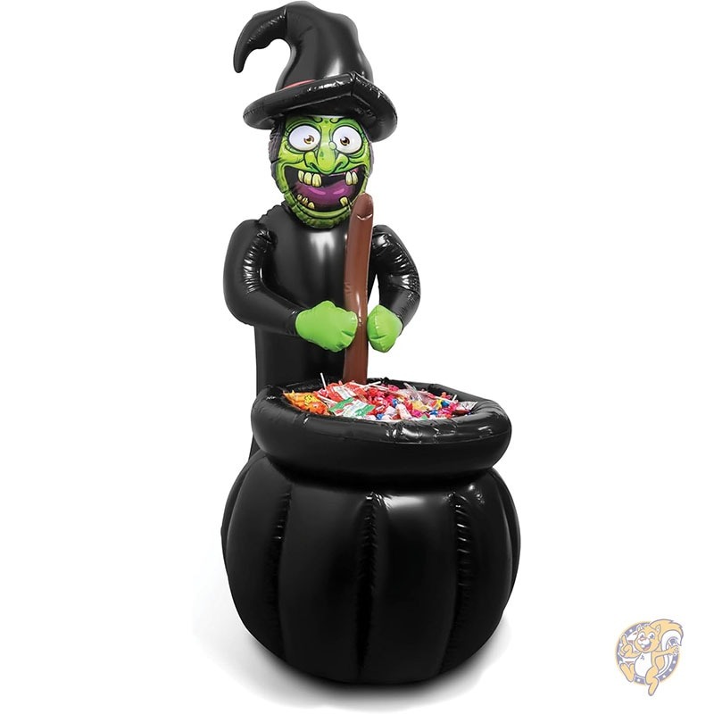 ドリンククーラー＆アイスチェスト ハロウィーン インフレータブル 魔女の大釜 ハロウィン キャンディホルダー ボウル 122cm 最大72杯分 ハロウィンパーティー