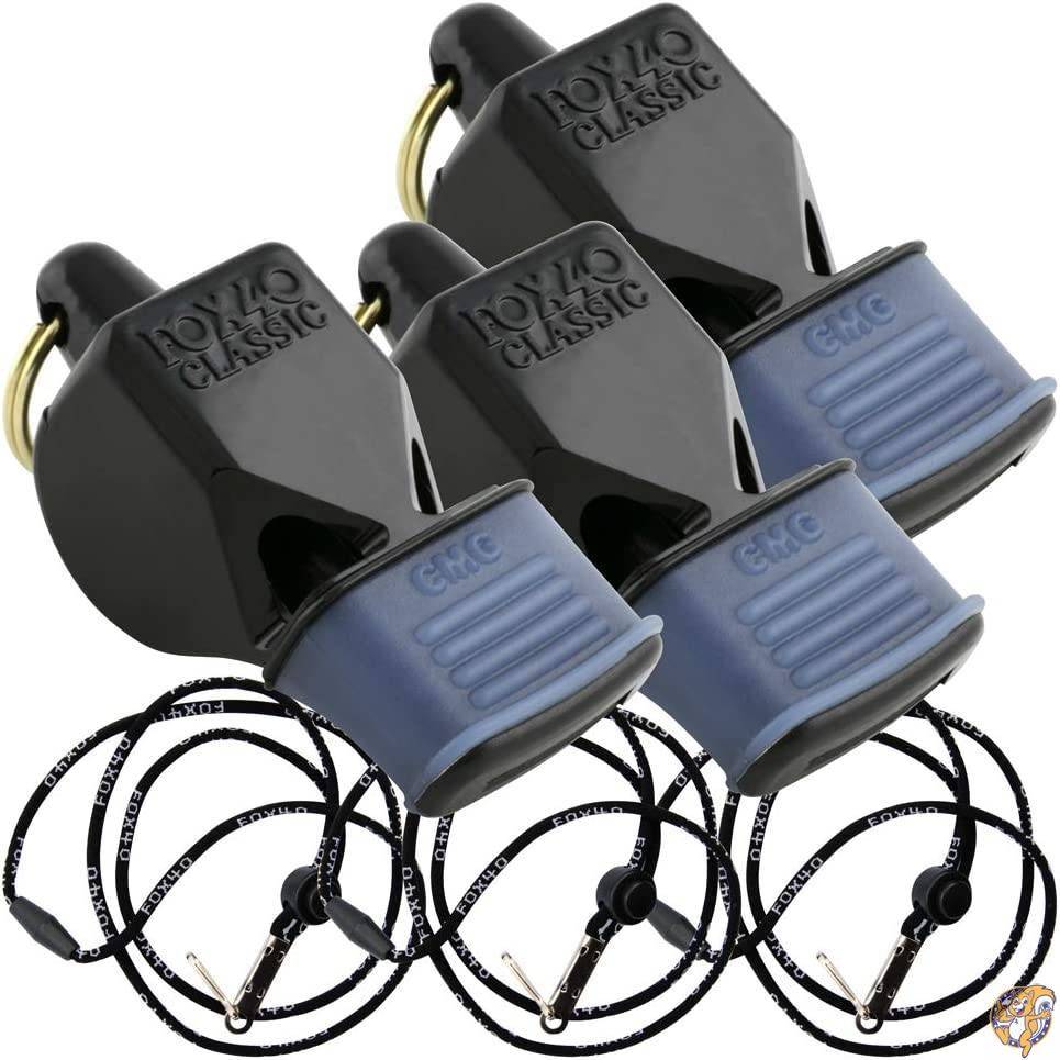 【ポイント3倍4日&5日】Fox 40 クラシック CMG ブレイクアウェイストラップ付き 3個パック