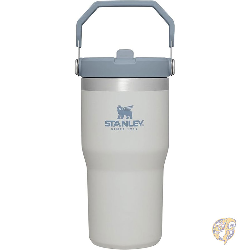 【20名様888円クーポン配信】STANLEY スタンレー IceFlow ステンレススチールタンブラー 590ml（20oz）真空断熱ウォーターボトル オフィス 車用 再利用可能カップ ストロー付き 漏れ防止 フリップ式で保冷12時間 氷冷2日間 フォグ Fog