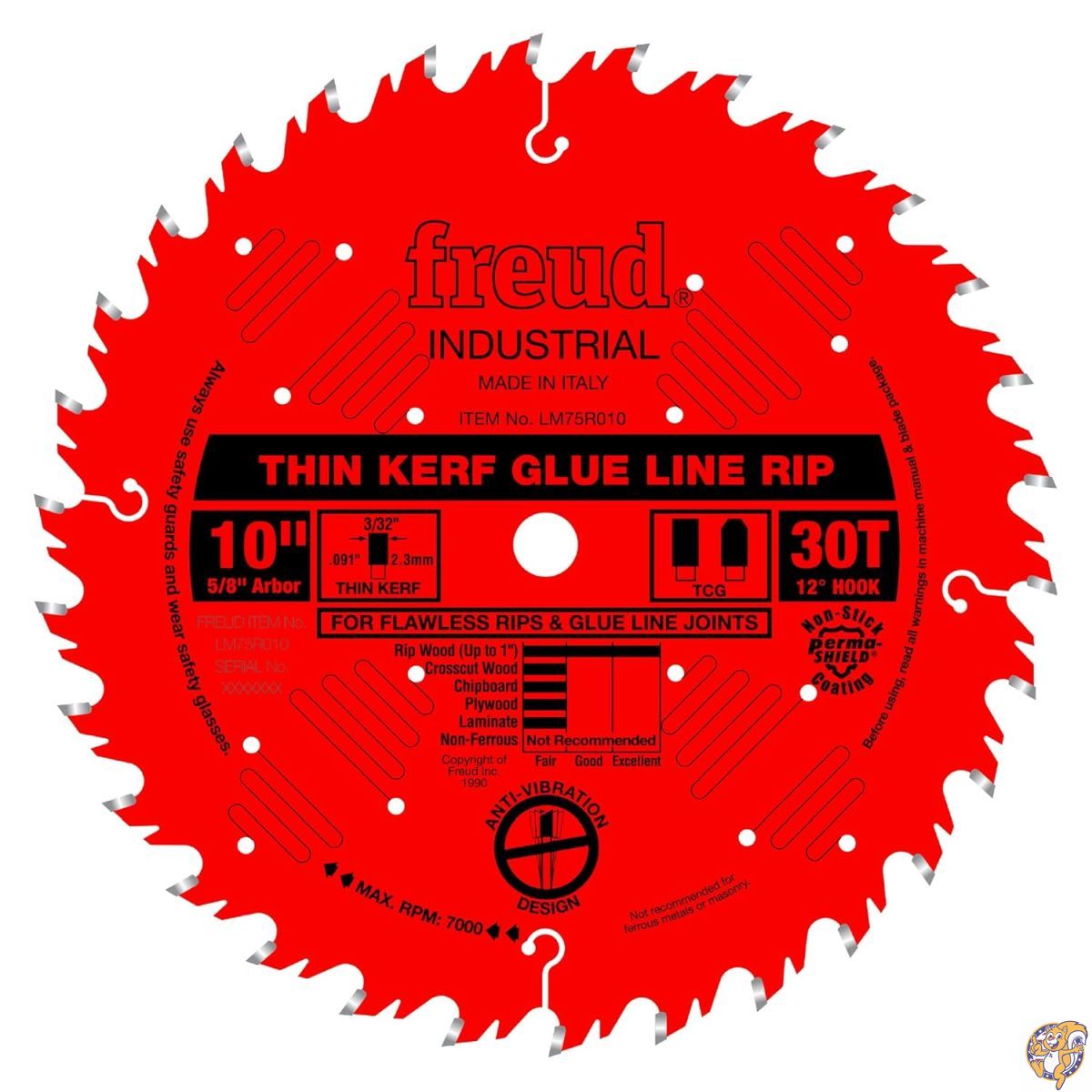 10" Thin Kerf Glue Line Rip Circular Saw Blade-10"X30T GLU LN RIP BLADE (並行輸入品)