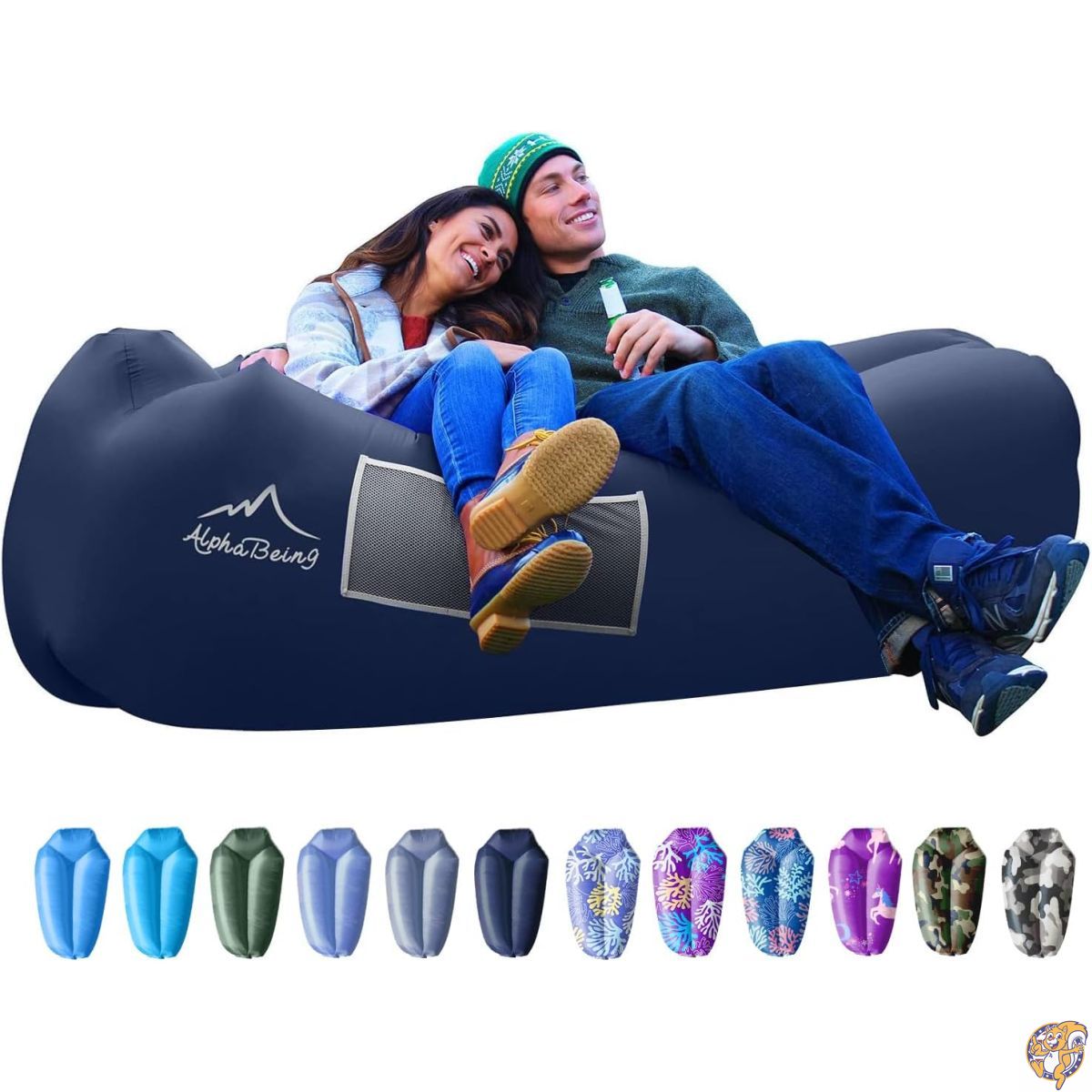 【クーポン配信中】AlphaBeing Inflatable Lounger - Best Air for Travelling, Camping, Hiking Ideal Couch Pool and Beach Parties Perfect Chair Picnics or Festivals 141［並行輸入］