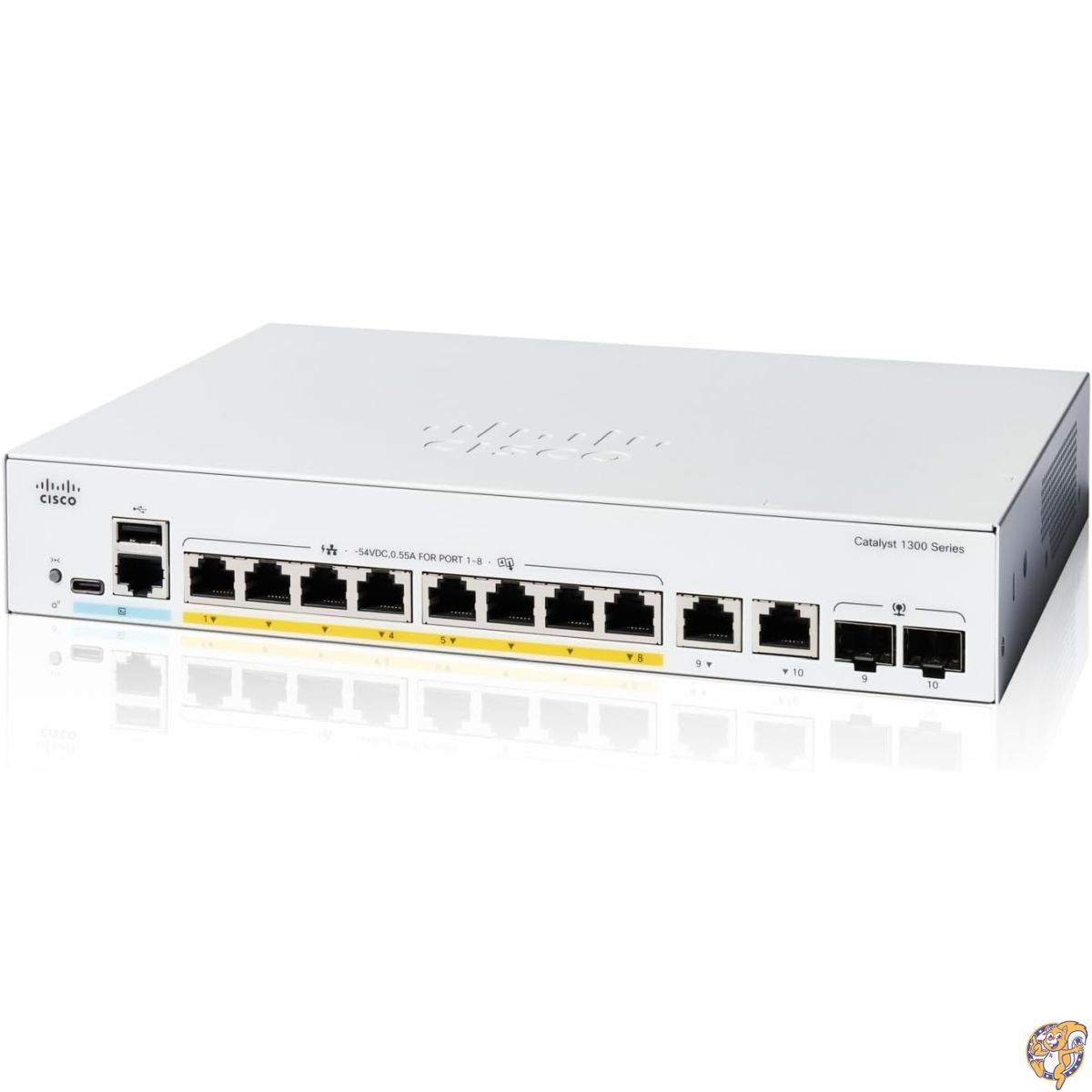 シスコシステムズ (Cisco) Cisco Catalyst 1300-8FP-2G マネージド スイッチ 8 ポート GE フル PoE 2x1..