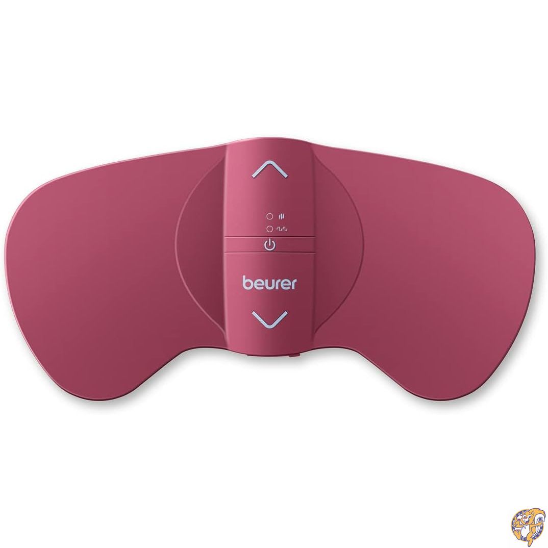 【クーポン配信中】Beurer EM50 TENS Unit and Heating Pad - Portable Period Cramps Pain Relief, Rechargeable, Auto Shut-Off, 15 Levels, Fast Heating, for Drug-Free Menstrual or Lower Back Relief