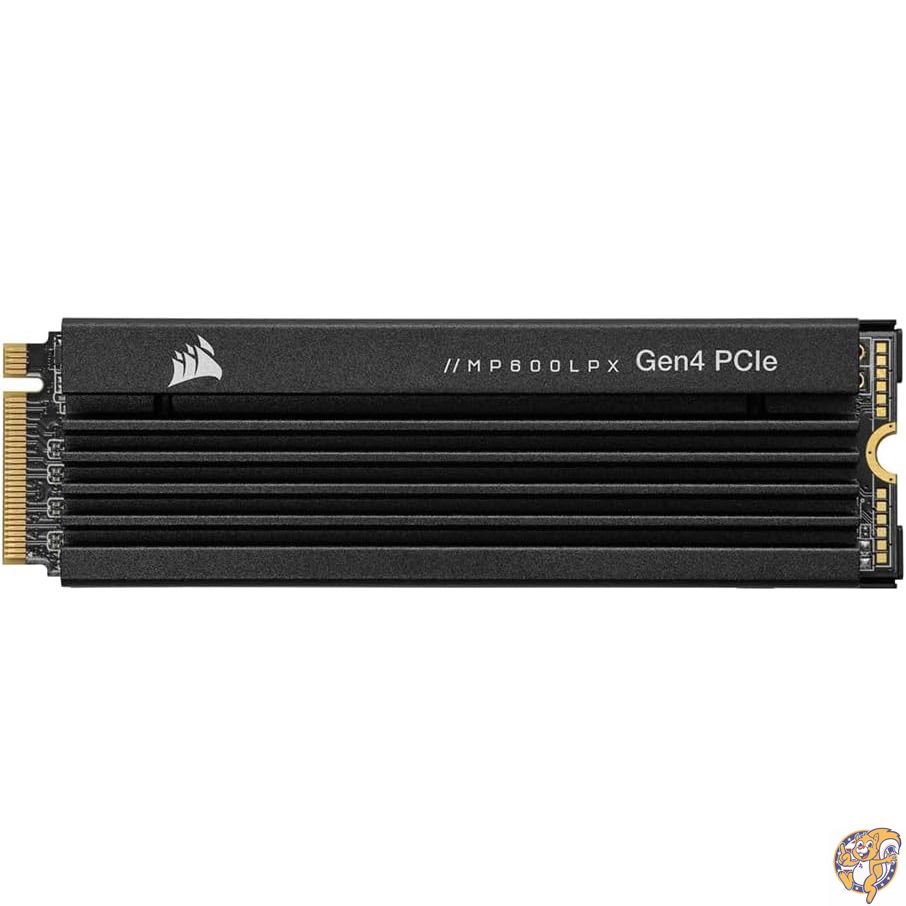 CORSAIR MP600 PRO LPX 8TB M.2 NVMe PCIe x4 Gen4 SSD - PS5に最適化 (最大7,000MB/秒のシーケンシャル読み取り&6,100MB/秒のシーケンシャル書き込み速度 高速インターフェイス コンパクトなフォームファクター) ブラック