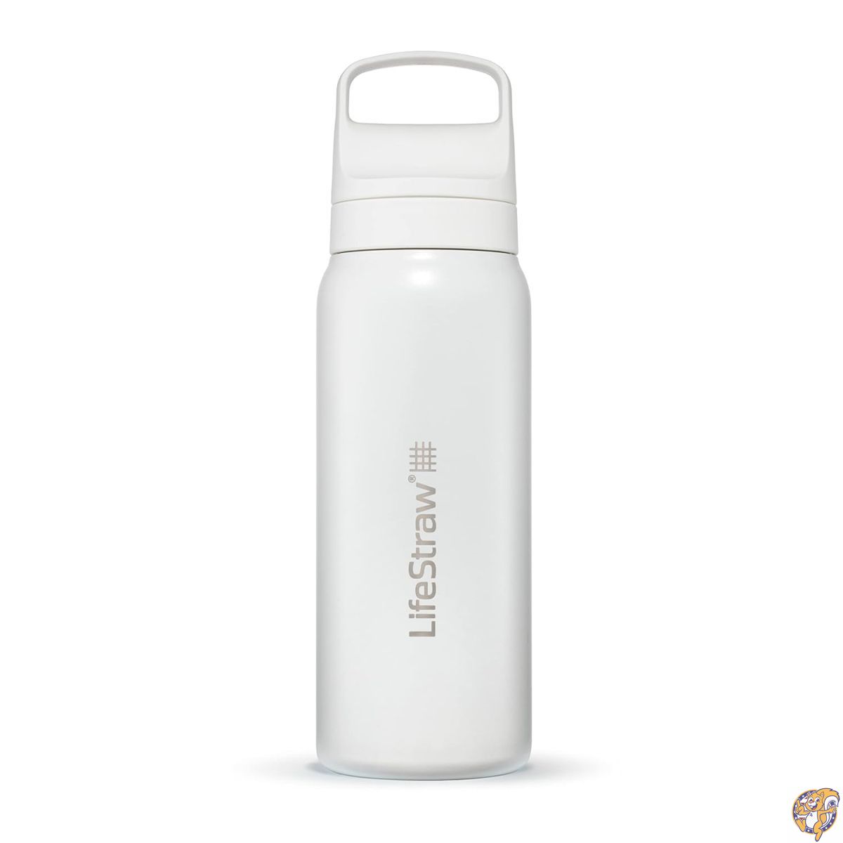 LifeStraw(ライフストロー) Goシリーズ - 断熱ステンレススチールウォーターフィルターボトル 旅行や日常使用に バクテリア、寄生虫、マイクロプラスチックを除去 味を改善 24オンス ポーラーホワイト