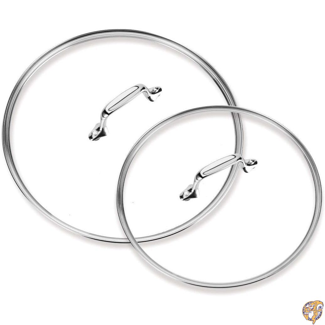 【クーポン配信中】All-Clad HA1 硬質アルマイトテフロン加工ガラス蓋セット 10、12インチの鍋とフライパン、調理器具ブラック。