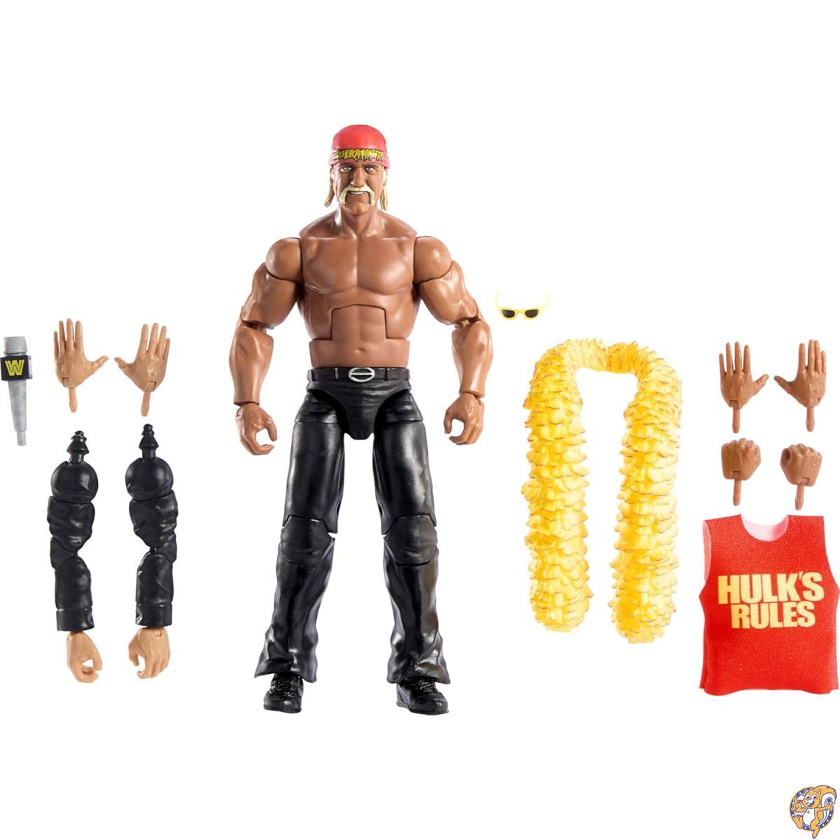 Mattel WWEエリートコレクション アクションフィギュア&アクセサリー プレミアムライブイベント ハルク・ホーガンセット レッスルマニア ハワード・フィンケルビルド・ア・フィギュアパーツ付き