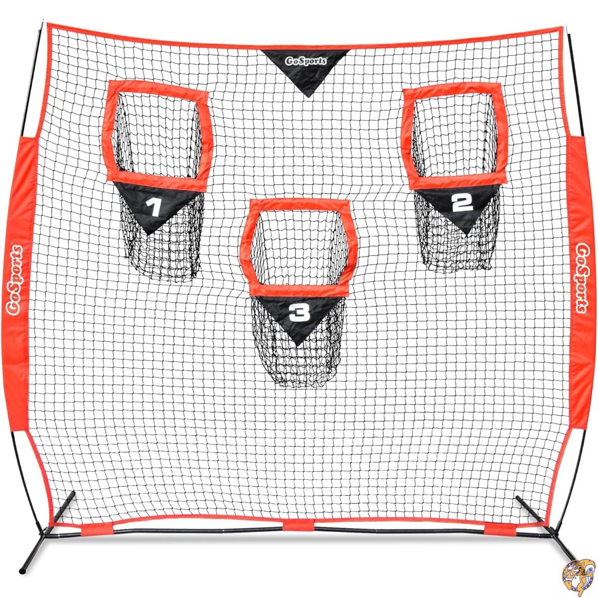 GoSports 8 x 8フィート フットボール投げネット - レッド