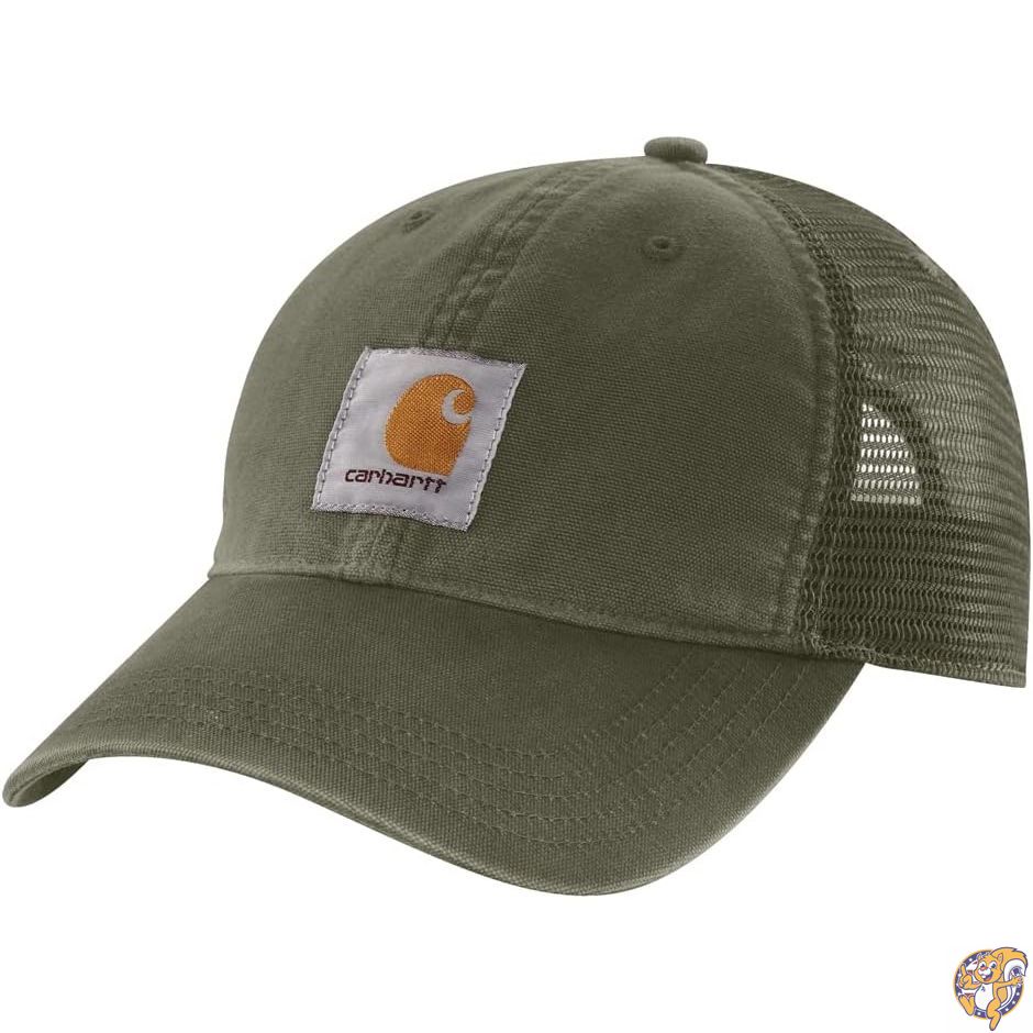 【ポイント3倍20時28時間】[Carhartt] ベースボールキャップ Canvas Mesh-back Cap メンズ バジル One ..