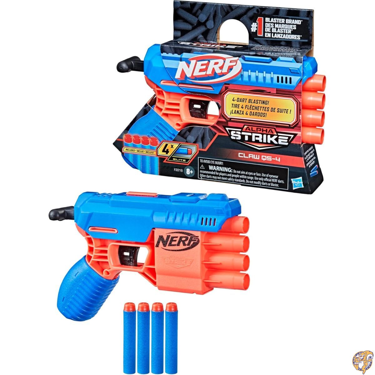 Nerf Alpha Strike Claw QS-4 ブラスター4 公式 Elite フォームダーツ