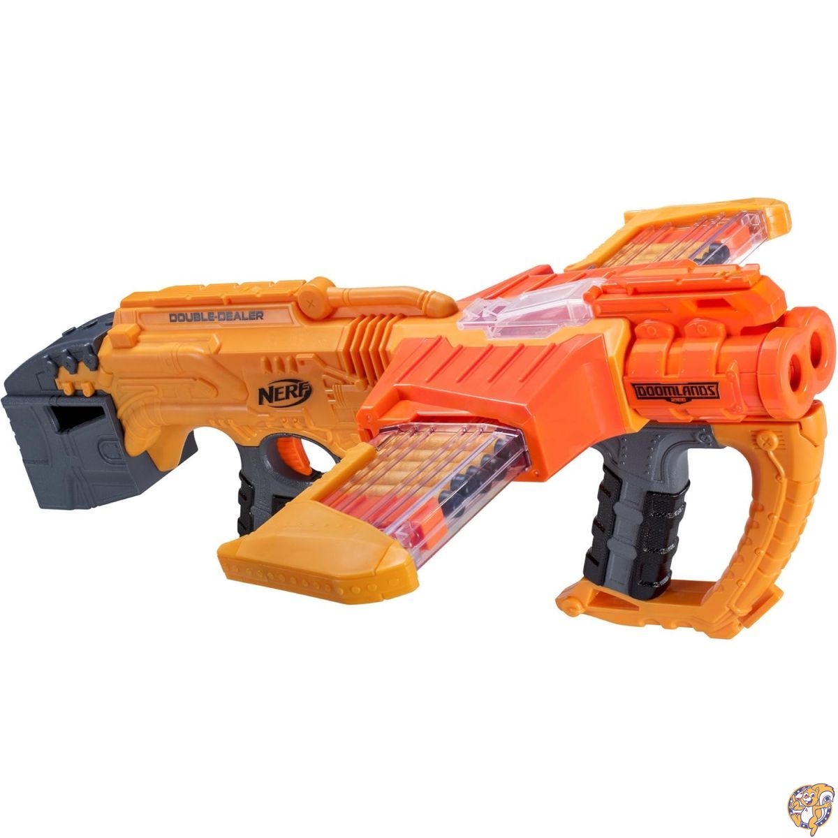 【ポイント3倍4日&5日】Nerf Double Dealer Doomlands Toy Blaster with Two 12-Dart Clips & 24 Official Elite Darts for Kids, Teens, Adults