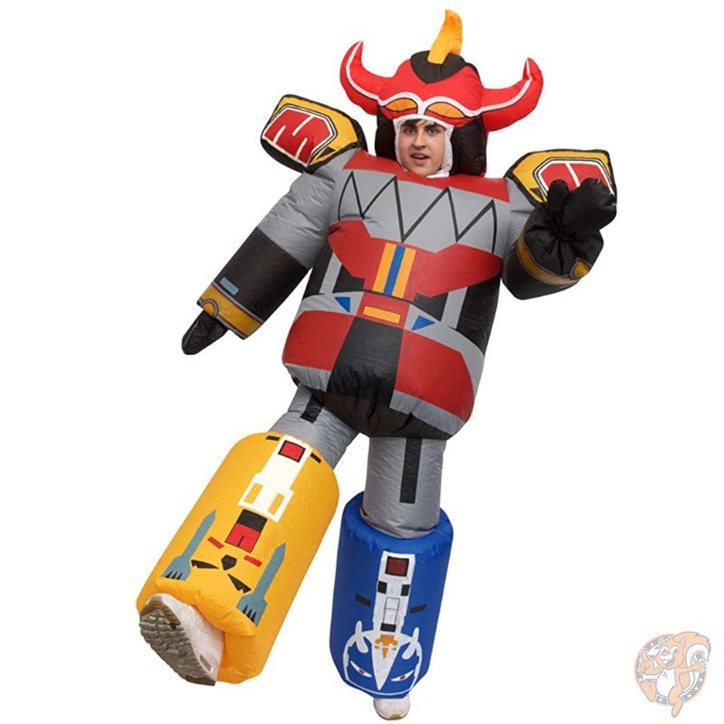 ロボットのコスチューム エアコス 大人用 ジャイアント メガゾード パワーレンジャー 空気で膨らむ コスチューム Megazord 着ぐるみ 衣装 ハロウィン 送料無料