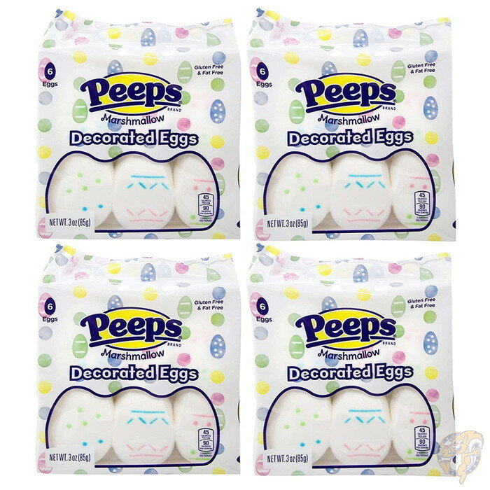 PEEPS デコレーテッド マシュマロ エッグス イースター キャンディ 4パック 送料無料