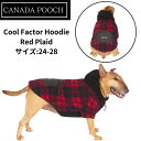 カナダプーチ Canada Pooch Cool Factor Hoodie クール ファクター パーカー 犬服 Red Plaid【サイズ：24-28】いぬ イヌ 海外輸入 フード付き 赤 黒チェック 大型犬 中型犬