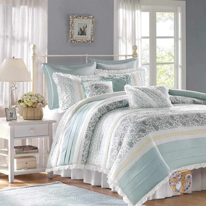 Madison Park MP12-2796 Dawn 9 Piece Cotton Percale Duvet Cover Set マディソンパーク ベットカバー セットアメリカ輸入家具 アメリカ輸入雑貨 送料無料