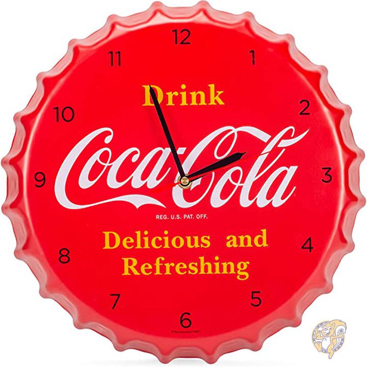 Mark Feldstein & Associates マークフェルドステイン＆アソシエイト インテリア 壁掛け時計 コカ・コーラ ボトル キャップ 赤 CCBC15