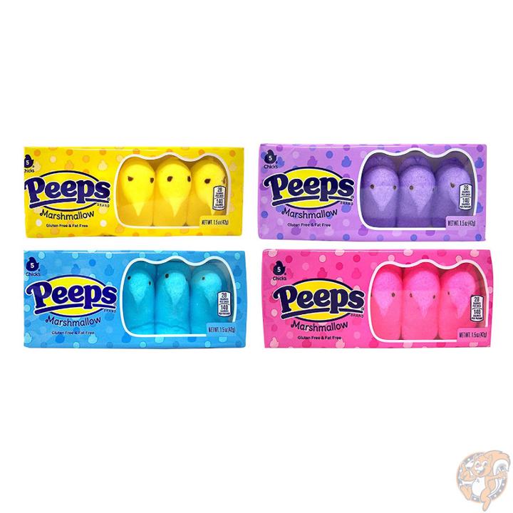 JUST BORN ピープス Peeps イースター マシュマロ ひよこ型 かわいい お菓子 バラエティパック 4パック入り イベント パーティー