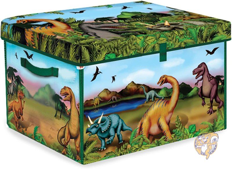 ジップビン ZipBin 恐竜コレクターおもちゃ箱 恐竜のフィギュア2匹付 A1081X4 収納ボックス 送料無料