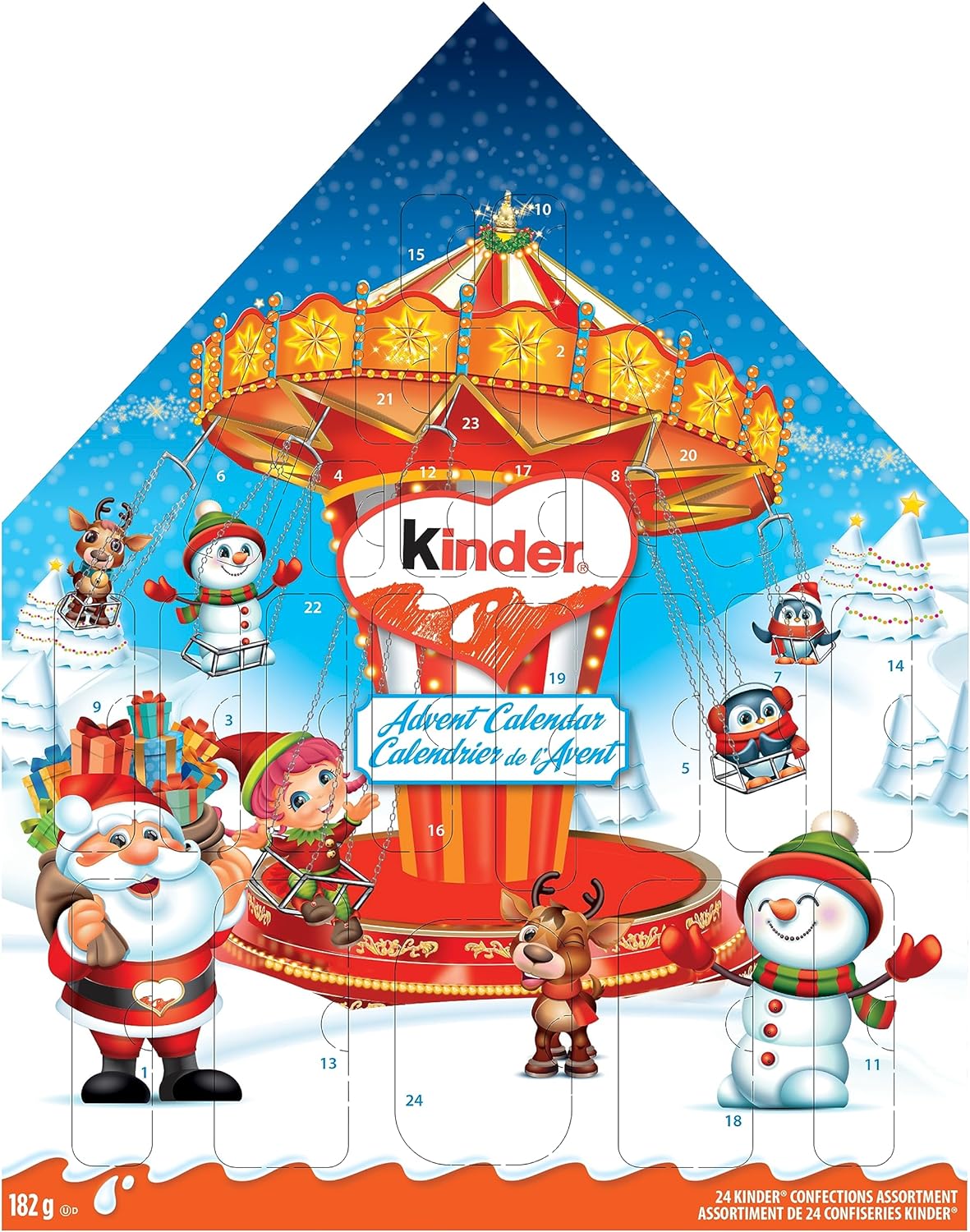 キンダー Kinder ホリデーミックス アドベントカレンダー 個包装 チョコレート 24個入り（約200g） クリスマス カウントダウン