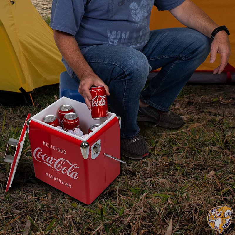 Koolatron コカコーラ Coca-Cola クーラーボックス レトロ風 栓抜き付き アイスチェスト 容量約13L (14 qt) コーラボックス