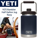 YETI Rambler Half Gallon Jug CGeB u[ n[tK WO YETI lCr[ NAVY ^fM  @r 1.89bg e YETI{g 