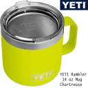 YETIランブラー イエティ ランブラー 414ml YETI Rambler 14 oz Mug　マグカップ ステンレススチール YETI 真空断熱 蓋付き カラーChartreuse シャルトリューズ YETIマグ 送料無料